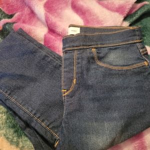 Girl's size 14 dark blue denim jeggings